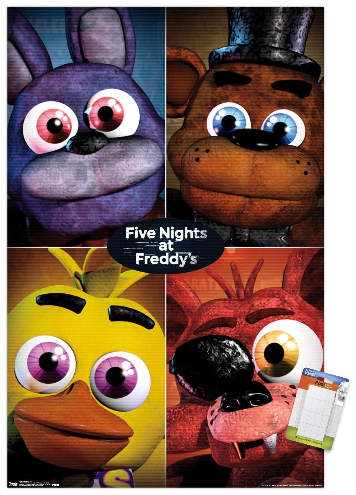 Five Nights at Freddy's - Quad Wall Poster, 14.725" x 22.375" - Walmart.com