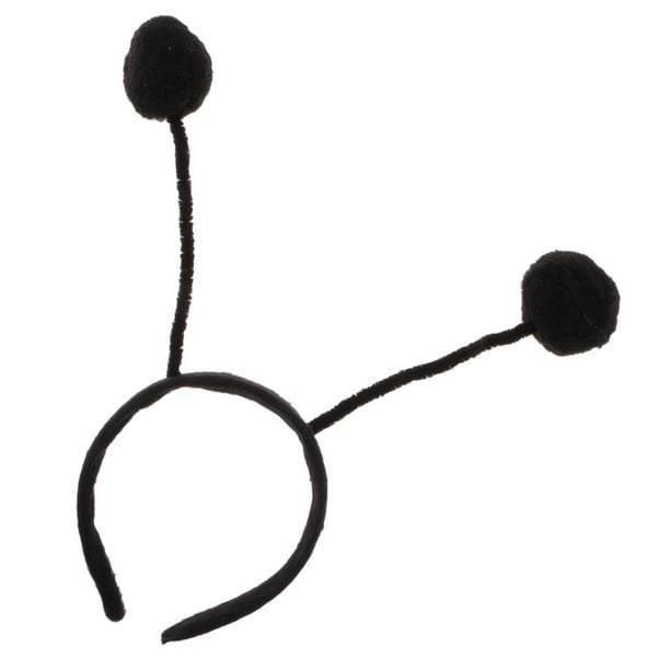 Diadema con antenas de insecto para niña, disfraz de abejorro, abeja, alienígena Negro