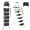 White, variant on LevLad Folding 5 Step Ladder with Tool Tray & Handrails, 330 lbs Capacity Step Stool with Safety Lock, Non-Skid Wide Steps, Black