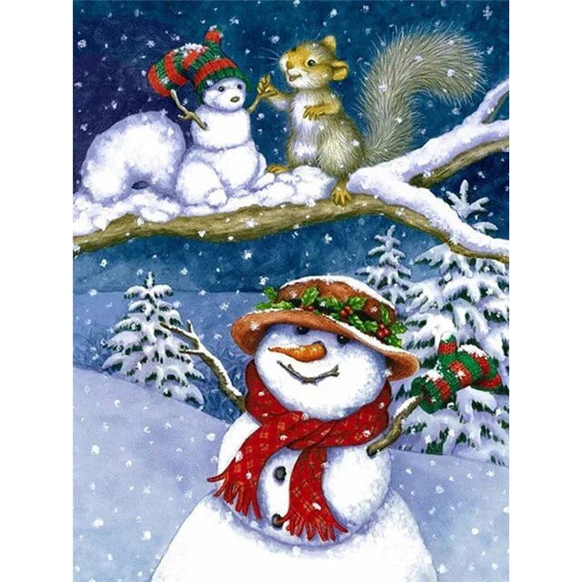 Pintura de diamantes AB 5D, cuadro de Papá Noel, mosaico de muñeco de nieve, bordado de dibujos animados, conjunto de punto de cruz, decoración del hogar de navidad, regalos de arte