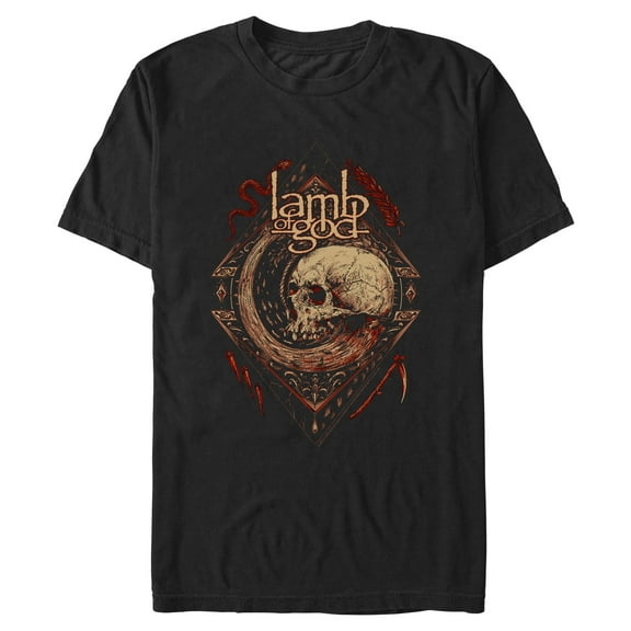 Mens Lamb of God Skull Logo T Shirt