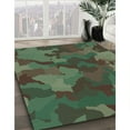 thumbnail image 2 of Ahgly Company Indoor Square Patterned Green Novelty Area Rugs, 6' Square, 2 of 6
