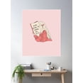 thumbnail image 2 of Do Not Disturb I'M Reading Girl Book Aesthetic Book Lovers Pink Poster Wall Art, Modern Wall Decor For Living Room Bedroom, 12x18 UNFRAMED, 2 of 3