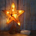 thumbnail image 4 of Decoración para árbol de Navidad CVHOMEDECO con forma de estrella brillante, color champán, 4 of 6