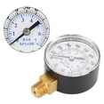 thumbnail image 4 of Manómetro de presión de 0-100 psi y 0-7 bar para agua, aire, aceite, dial, base del instrumento, entrada NPT de 1/4", 4 of 12