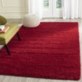 thumbnail image 2 of SAFAVIEH Laguna Neven Solid Shag Area Rug, Red, 3' x 3' Square, 2 of 6