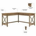 thumbnail image 3 of Bush Furniture Key West 60W L Shaped Desk with 2 Drawer Mobile File Cabinet in Reclaimed Pine, 3 of 6