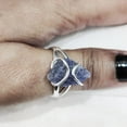 thumbnail image 3 of Natural Tanzanite Ring, Rough Tanzanite Gemstone Ring, December Birthstone, Wire Band, 925 Sterling Silver, Womens Ring, Christmas, Thanksgiving, Handmade, Statement Jewelry, Rough Gemstone Jewelry, 3 of 5