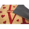 thumbnail image 4 of Printed Coir Doormat Welcome Mat Entry, Front Door Outdoor/Indoor Rug Non-Slip Beautiful Valentine Love 18"x28" - Love, 4 of 7