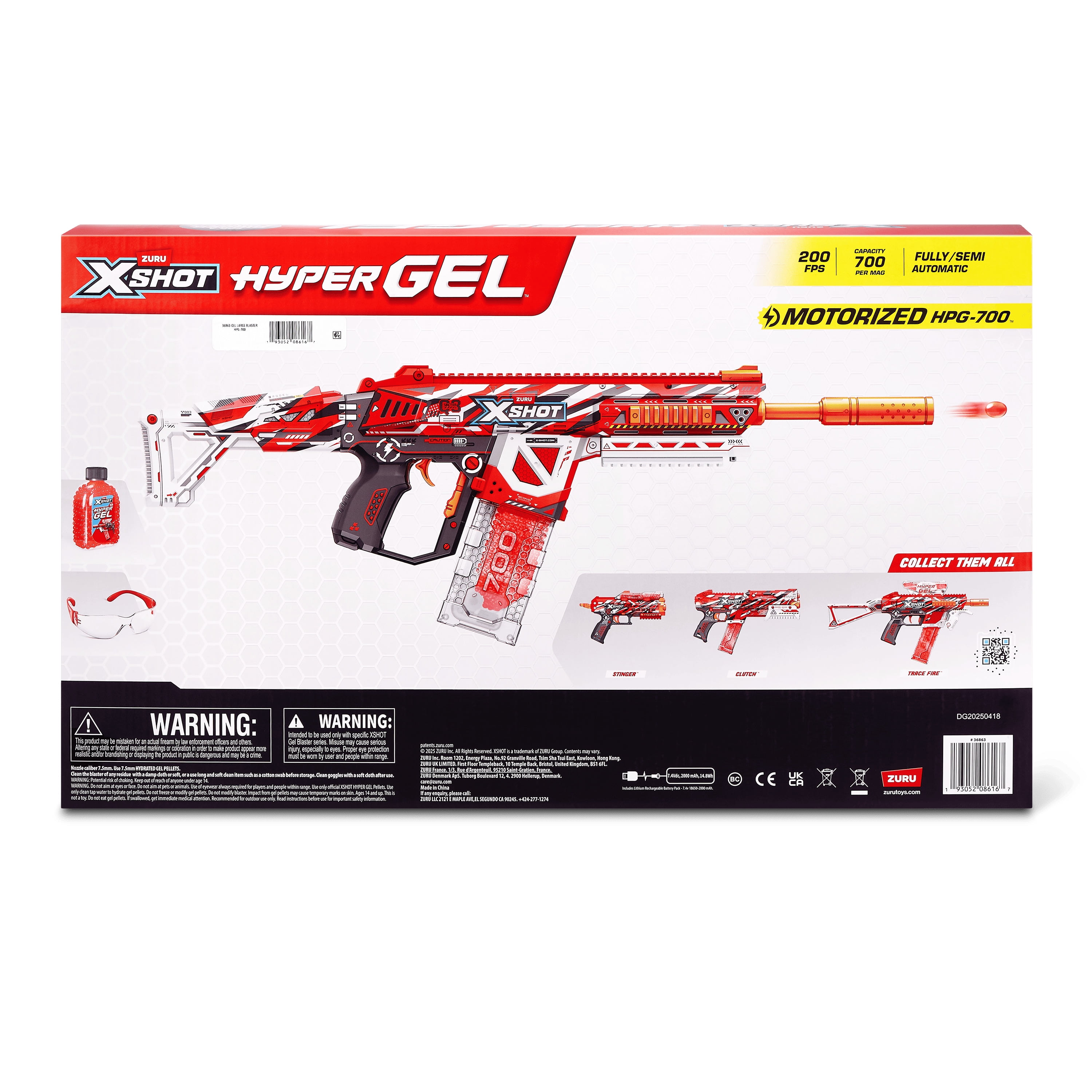 XSHOT Hyper Gel HPG-700 Motorized Blaster (20,000 Pellets) Outdoor