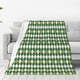 thumbnail image 1 of Balery Light Green Squares Manta de Felpa Suave y Acogedora – Cobija de Franela Aterciopelada para Cama, Lavable y Cálida para Sofá, Mascotas, Transpirable-50"x40", 1 of 7