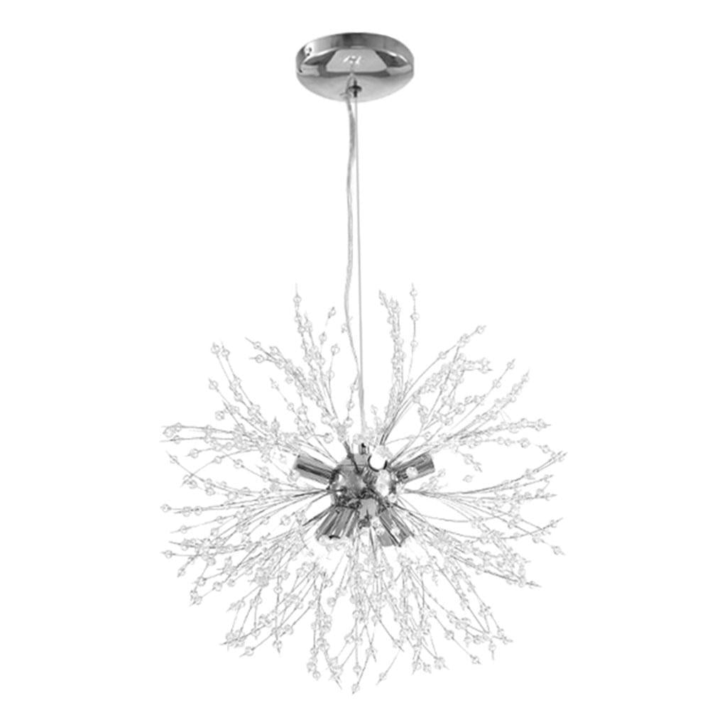 Modern Crystal Chandeliers, Chrome Chandelier Light Fixture Pendant Lighting for Dining Room