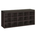 thumbnail image 1 of VASAGLE Banc à Chaussures, Banc de Rangement, Banc Porte-Chaussures, 15 Compartiments, Espresso et Brun ULHS15BR, 1 of 6
