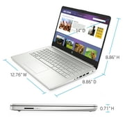 HP 14, Intel Core i5-1035G1, 8GB SDRAM, 256GB SSD, Natural Silver, Windows 10, 14-dq1059wm (Google Classroom Compatible)