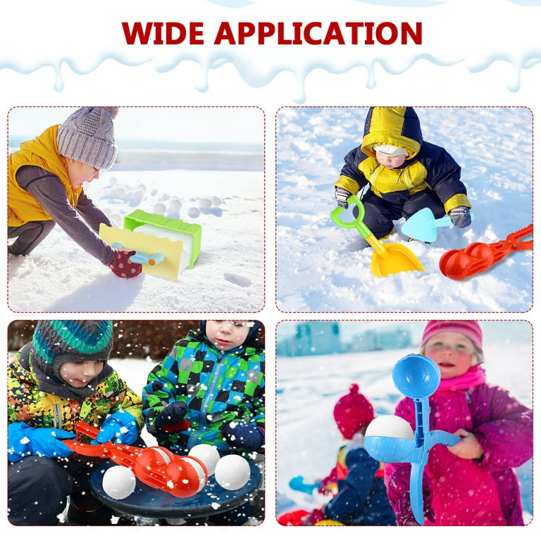 Toyvian 7pcs Snowball Makers Play Snow Game Toys Kids Outdoor Winter Toys  Snowball Making Tools for Adults Kids Snowball Fights 