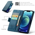 thumbnail image 4 of CaseMe Leather For iPhone 11 Wallet Case with RFID Blocking, For iPhone 11 Case Wallet for Women Men Card Holder Magnetic Clasp Kickstand Folio Case for iPhone 11,Blue,For iPhone 11, 4 of 11