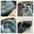 thumbnail image 6 of Gentlewoman Compass Swipe Bag, Drawstring Large Capacity Denim Bag Shoulder Tote Canvas Bag Shopping Bag, Dark Blue, 6 of 14