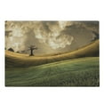 thumbnail image 1 of Nature Cutting Board, Serene Landscape with the Dramatic Sky and a Single Tree on the Hill Image Print, Decorative Tempered Glass Cutting and Serving Board, Large Size, Multicolor, by Ambesonne, 1 of 1