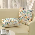 thumbnail image 3 of Spring Pillow Covers 18x18 Pack of 2 Watercolor Botanical Colorful Leaves Floral Throw Pillow Cover Outdoor Indoor,Spring Summer Colorful Pillowcase Decorative Linen Cushion Case for Sofa Couch, 3 of 7