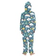 thumbnail image 3 of Christmas Cloud Pattern One Piece Pajamas Soft Jumpsuit Cozy Sleep and Play Romper Zipper and Pockets 13Y-14Y, 3 of 8