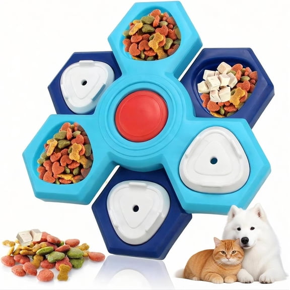 Dog Puzzle Toys 4 Levels, Dog Interactive Turntable Toy for IQ Training and Entertainment, Mentally Stimulating Toys Boredom and Smart Dogs, As Gifts for Dogs Cats
