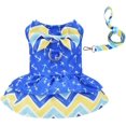 thumbnail image 1 of Vestido de arnés para perro con juego de correa, vestido de princesa para perro pequeño, vestidos de cachorro de lunares con anillo en D, ropa para mascotas, trajes para perros, ropa para gatos,, 1 of 5