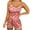 Pink, variant on Tnhcen Women's Round Neck Heart Print Tank & High-Waisted Elastic Shorts Lace Border Sleepwear Set Sexy Pajamas Lounge wear S to 2XL