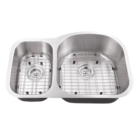 Undermount 31-1/2 in. 30/70 Bowl Eurostyle 18 Ga. Stainless Steel Kitchen Sink