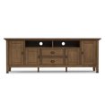 thumbnail image 4 of Simpli Home Simpli Home Redmond 72 inch Wide Solid Wood Transitional TV Stand in Rustic Natural Aged Brown For TVs up to 80 inches, 4 of 13