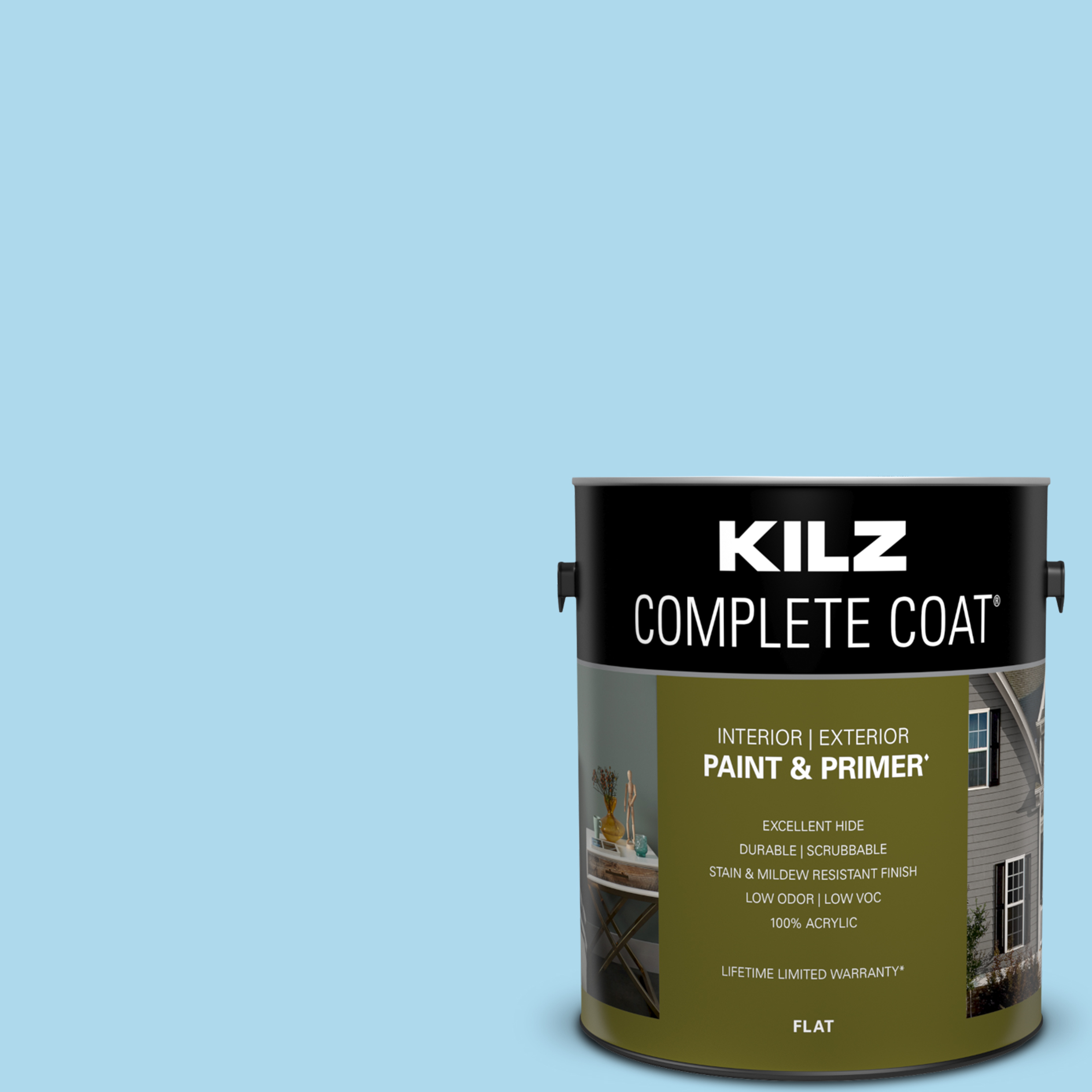 Pool Party, KILZ Complete Coat Interior/Exterior Paint & Primer, 1 Gallon #RD200-02