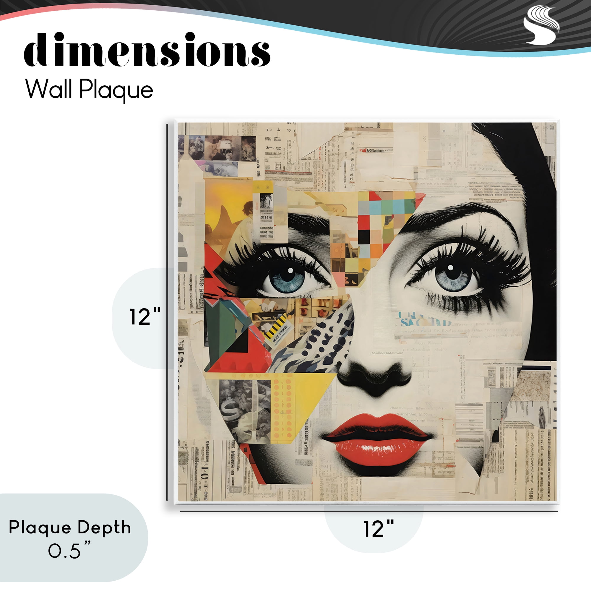 Stupell Industries Fashion Collage Pop Portrait Wall Plaque Art, design by Creative Studio