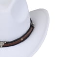 thumbnail image 7 of XZNPDUCQ Summer Sun Protection Wide Brim Hat Childrens Woolen Hat Cowboy Hat Head Accessory Solid Color Top Hat Wide Brimmed Hat, 7 of 7