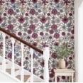 thumbnail image 2 of S4Sassy Removable Nature-Inspired Waterproof Wall Wrap, Textured Finish Wallcover, Oversized Playful Florals Contact Paper For Walls, Dresser, Self Adhesive Vinyl Wallpaper Roll- Red (25"X 60"), 2 of 9