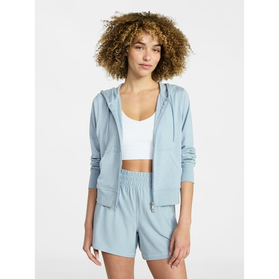 Athletic Works Women's and Women's Plus ButterCore Zip Front Hoodie, Sizes XS-4X