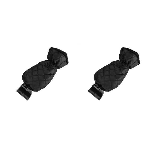 Speravity Raspador de hielo Universal para coche con guantes cálidos de invierno, herramientas de pala de nieve, limpiador de hielo limpio en caliente, Negro 2piezas Speravity CBP137009
