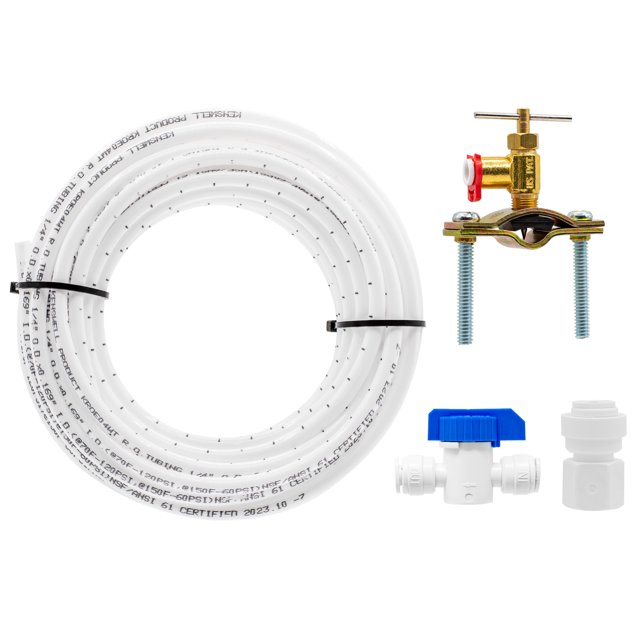Water Line Kit Metpure, válvula de aguja autoperforante de 25 pies