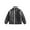 Mens Jackets & Coats Black, variant on Mens Womens PU-Leather Quilted Jackets with Pockets Long Sleeve Coats Zip Up Button-Down Stand Collared Fleece Splice Solid Warm Motorcycle Jacket