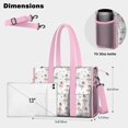 thumbnail image 5 of Teacher Tote Bag,Ballet Princess Pattern Teacher Utility Tote Bag,Large Work Tote Bags for Women with Multiple Pockets,Top Zipper Closure,13.8x10.6x6.7 Inch, 5 of 5