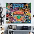 thumbnail image 2 of Tapiz para colgar en la pared Paz, amor y felicidad, 100 x 150 cm, 2 of 3