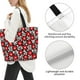 thumbnail image 3 of Fotbe Red Floral Bolsa Tote Estética de Lona con Estampado para Mujer - Bolsa Reutilizable de Hombro Casual para Vacaciones, Compras, Trabajo y Gimnasio, 3 of 8