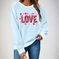 thumbnail image 7 of cocolona Valentines Sweatshirt for Women Casual Loose Crew Neck Long Sleeve Shirts Fashion Cute Heart Print Pullover Tops Graphic Sweatshirts, 7 of 7
