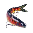 thumbnail image 1 of Lttoisl Leurres de Pêche Réalistes Swimbait Crankbait à Sections Multiples Achigan Kit d'Attirail pour Eau Salée avec Mouvement Réaliste, 13,4 Cm/5,27 Po, Hameçon 6#, 1 of 8