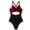 Burgundy + Black, variant on WOLLED Women's One Piece Swimwear Soft Halter Swimwear for Swimsuit Party Hawaii 1 Piece Swimsuit