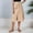 Beige-A, variant on Women's Suede A Line Midi Skirt With Elastic Waist And Front Pockets For Fall And Winter Skirt Running Skirt
