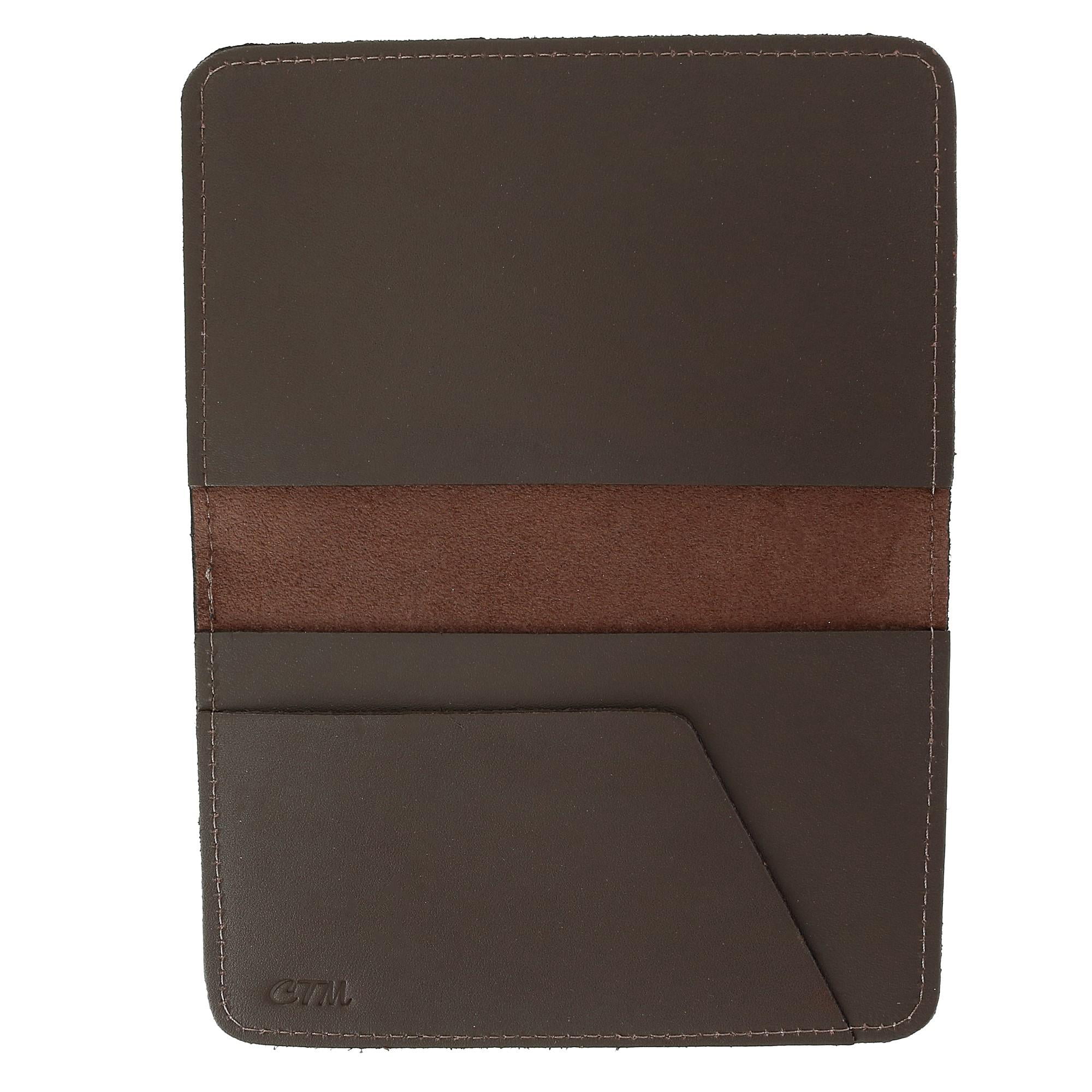 Brown Leather Top Stub Checkbook Cover