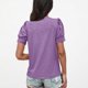 thumbnail image 4 of Camisas de Manga Corta para las Mujeres Casual Color Sólido Cuello Redondo Blusa, Poliéster Ligero Primavera Y Verano Superior, 4 of 6