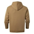 thumbnail image 6 of LIUJUNSHOP Mens Coats Clearance Sale Solid Color Men's Casual Winter Hooded Pullover Sweatshirt Loose Fit Streetwear With Multiple Pockets For Daily Khaki XL, 6 of 9