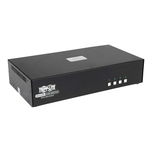 Tripp Lite Secure KVM Switch 4-Port Dual Monitor HDMI / DP NIAP PP3.0 w/CAC