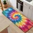 thumbnail image 5 of Colorful Rainbow Tie Dye Spiral Pattern Kitchen Rug Mat,Kitchen Runner Rugs Non Skid Washable,Decorative Kitchen Floor Mats for Kitchen,Sink,Laundry,17"x47.2", 5 of 7