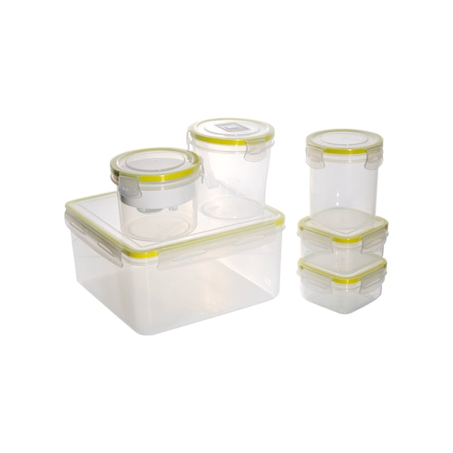Contenedores Para Alimentos Ideen De Plástico Juego De 6 Piezas Verde 300 a 4600 ml